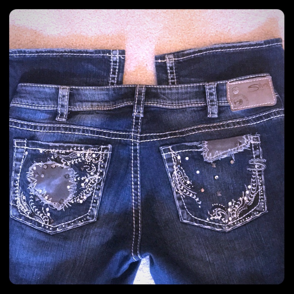 Silver “Aiko” jeans! Waist 30 length 33